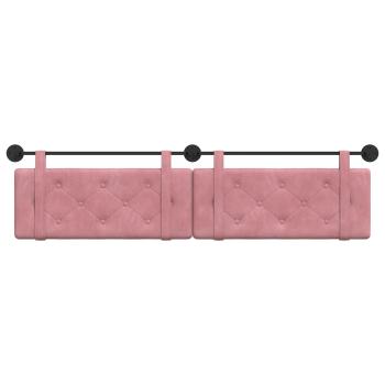 Hängendes Kopfteil Rosa Samt