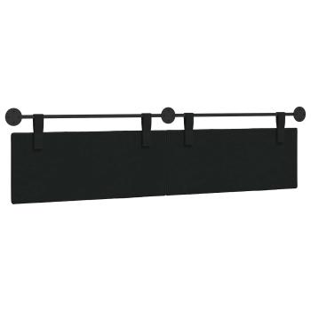 Hängendes Kopfteil Schwarz Stoff