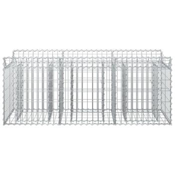 Gabionen-Hochbeet 150 x 50 x 60 cm Verzinkter Stahl Silber