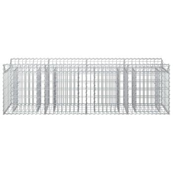 Gabionen-Hochbeet 200 x 50 x 60 cm Verzinkter Stahl Silber