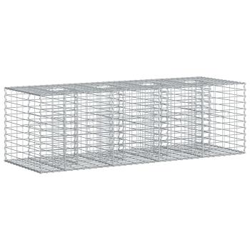 Gabionen-Hochbeet 180 x 60 x 55 cm Verzinkter Stahl Silber