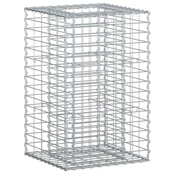 Gabionen-Hochbeet 50 x 50 x 80 cm Verzinkter Stahl Silber