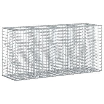Gabionen-Hochbeet 170 x 50 x 80 cm Verzinkter Stahl Silber