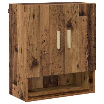 Wandschrank 60 x 31 x 70 cm Holzwerkstoff Altholz