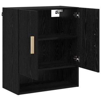 Wandschrank 60 x 31 x 70 cm Holzwerkstoff Schwarz Eichen-Optik