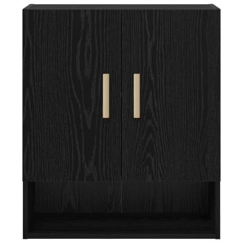 Wandschrank 60 x 31 x 70 cm Holzwerkstoff Schwarz Eichen-Optik
