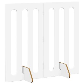Faltbarer Haustierzaun 2 stk. Weiß 100,5 x 38 x 90 cm
