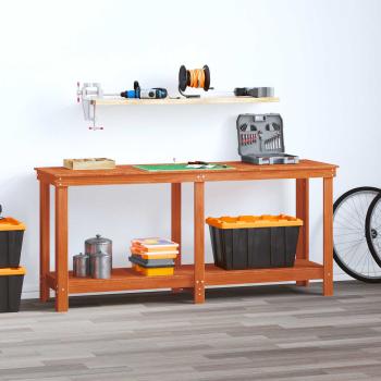 ARDEBO.de - Werkbank Wachsbraun 180 x 50 x 80 cm Massives Kiefernholz