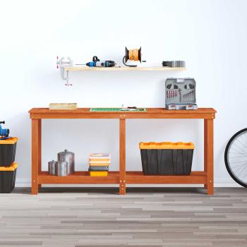 Werkbank Wachsbraun 180 x 50 x 80 cm Massives Kiefernholz