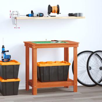 ARDEBO.de - Werkbank Wachsbraun 80 x 50 x 80 cm Massives Kiefernholz