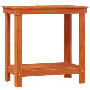 Werkbank Wachsbraun 80 x 50 x 80 cm Massives Kiefernholz