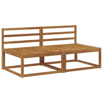 2 Stück Outdoor Mittelsofa Natur 158 x 83 x 73 cm