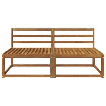 2 Stück Outdoor Mittelsofa Natur 158 x 83 x 73 cm