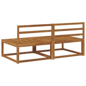 2 Stück Outdoor Mittelsofa Natur 158 x 83 x 73 cm