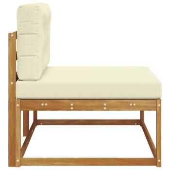 Outdoor Endsofa mit Kissen Natur 115 x 83 x 73 cm