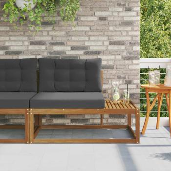 ARDEBO.de - Outdoor Endsofa mit Kissen Natur 115 x 83 x 73 cm