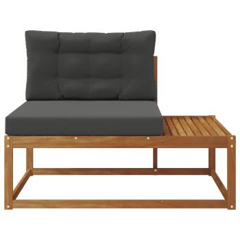 Outdoor Endsofa mit Kissen Natur 115 x 83 x 73 cm
