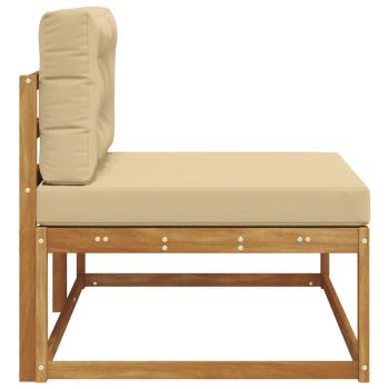 Outdoor Endsofa mit Kissen Natur 115 x 83 x 73 cm