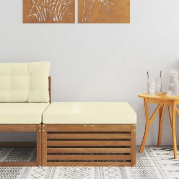 ARDEBO.de - Outdoor-Fußhocker Massivholz Akazie Natur