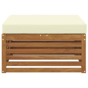 Outdoor-Fußhocker Massivholz Akazie Natur