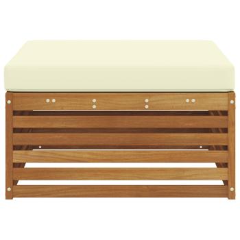 Outdoor-Fußhocker Massivholz Akazie Natur