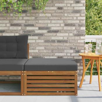 ARDEBO.de - Outdoor-Fußhocker Massivholz Akazie Natur