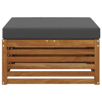 Outdoor-Fußhocker Massivholz Akazie Natur