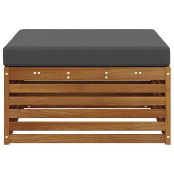 Outdoor-Fußhocker Massivholz Akazie Natur