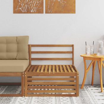 ARDEBO.de - Outdoor Mittelsofa Massivholz Akazie Natur 79 x 83 x 73 cm