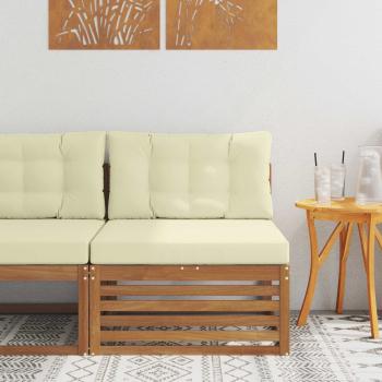 ARDEBO.de - Outdoor Mittelsofa Massivholz Akazie Natur