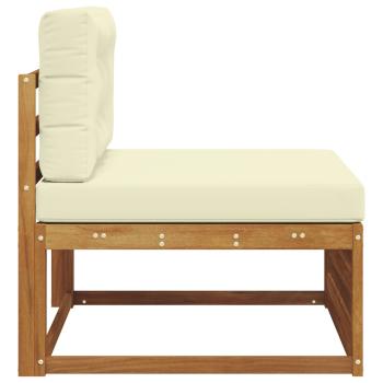 Outdoor Mittelsofa Massivholz Akazie Natur