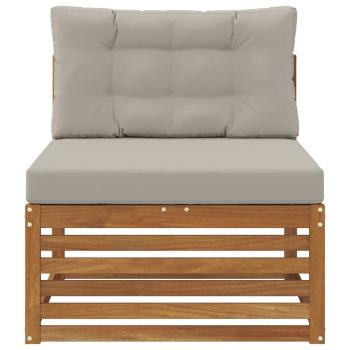 Outdoor Mittelsofa Massivholz Akazie Natur