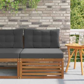 ARDEBO.de - Outdoor Mittelsofa Massivholz Akazie Natur