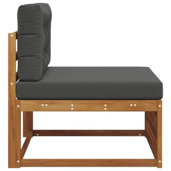 Outdoor Mittelsofa Massivholz Akazie Natur