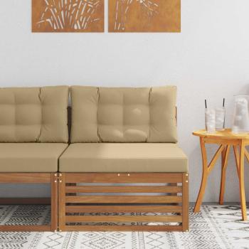ARDEBO.de - Outdoor Mittelsofa Massivholz Akazie Natur