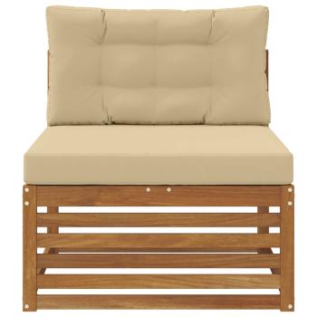 Outdoor Mittelsofa Massivholz Akazie Natur