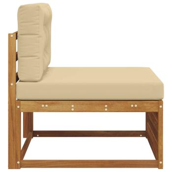 Outdoor Mittelsofa Massivholz Akazie Natur