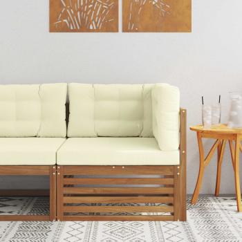 ARDEBO.de - Outdoor Ecksofa Massivholz Akazie Natur