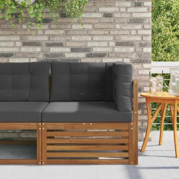 ARDEBO.de - Outdoor Ecksofa Massivholz Akazie Natur