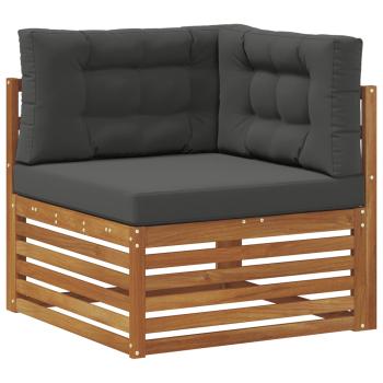 Outdoor Ecksofa Massivholz Akazie Natur