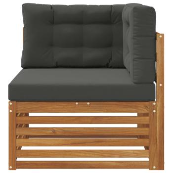 Outdoor Ecksofa Massivholz Akazie Natur