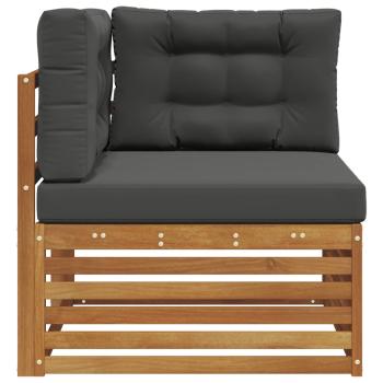 Outdoor Ecksofa Massivholz Akazie Natur