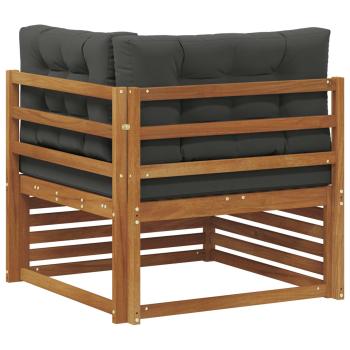 Outdoor Ecksofa Massivholz Akazie Natur