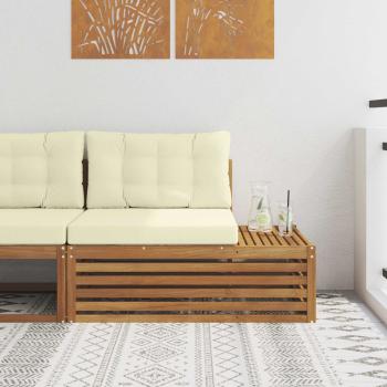 ARDEBO.de - Outdoor Endsofa Natur 115 x 83 x 73 cm Massivholz Akazie