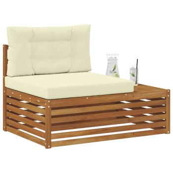 Outdoor Endsofa Natur 115 x 83 x 73 cm Massivholz Akazie