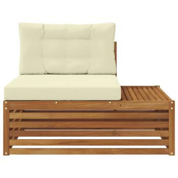 Outdoor Endsofa Natur 115 x 83 x 73 cm Massivholz Akazie