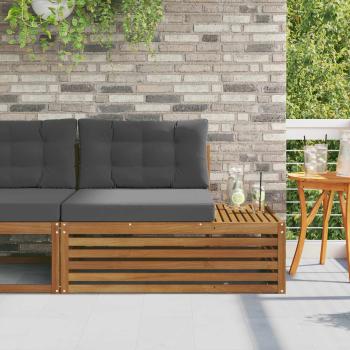 ARDEBO.de - Outdoor Endsofa Natur 115 x 83 x 73 cm Massivholz Akazie
