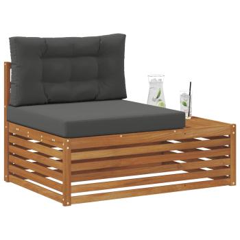 Outdoor Endsofa Natur 115 x 83 x 73 cm Massivholz Akazie