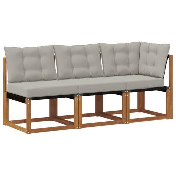 3 stk. Outdoor Mittel- und Ecksofa Natur