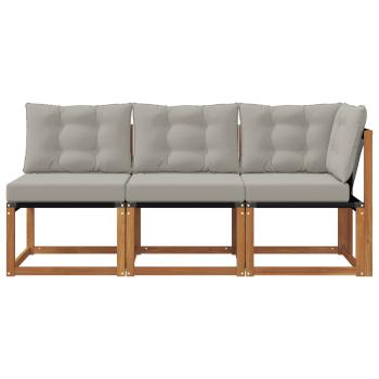 3 stk. Outdoor Mittel- und Ecksofa Natur